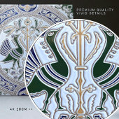Peacocks Symboliek Belle Epoque Art Deco Tegeltje