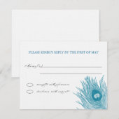 Peacock's Veer RSVP Kaartje (Voorkant / Achterkant)