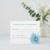 Peacock's Veer RSVP Kaartje (Staand voorkant)