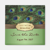 Peacock's veren Save the Date Magnet (Voorkant)