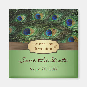 Peacock's veren Save the Date Magnet