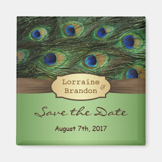 Peacock's veren Save the Date Magnet