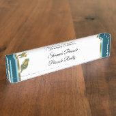 Peacockthema met doezelaar naambordje (Zijkant)