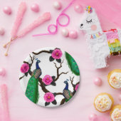 Peacocktuin Papieren Bordje (Feest)