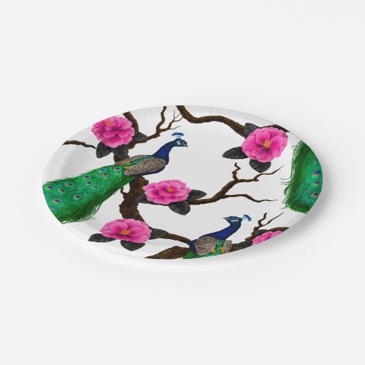 Peacocktuin Papieren Bordje (Gekanteld)