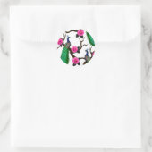 Peacocktuin Ronde Sticker (Tas)