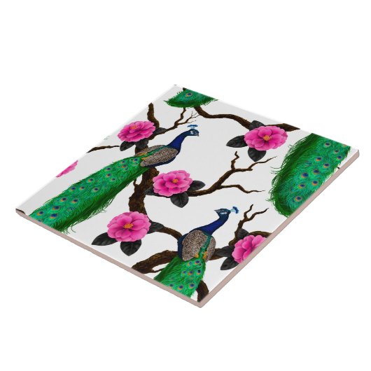 Peacocktuin Tegeltje (Zijkant)