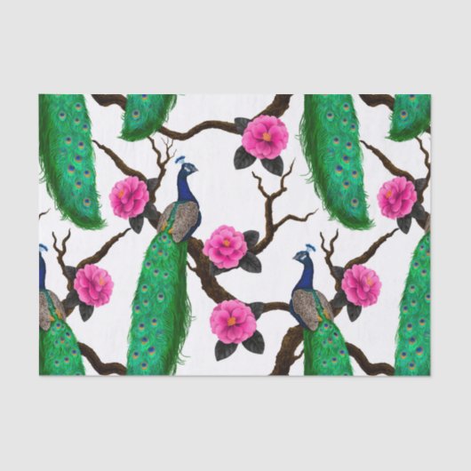 Peacocktuin Tissuepapier (Voorkant)