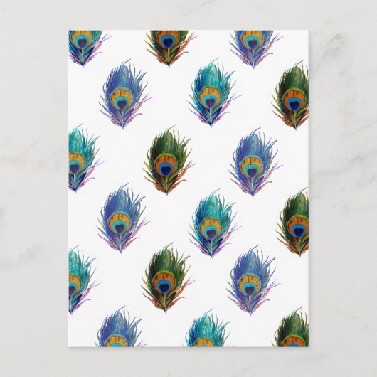 Peacockvederpatroon Briefkaart (Voorkant)
