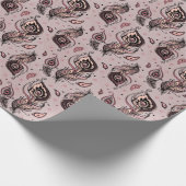 Peacockvederpatroon Cadeaupapier (Hoek)