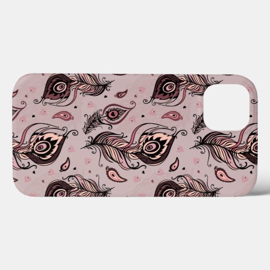 Peacockvederpatroon Case-Mate iPhone Case (Achterkant (horizontaal))