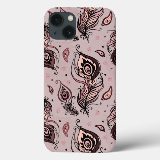 Peacockvederpatroon Case-Mate iPhone Case (Achterkant)