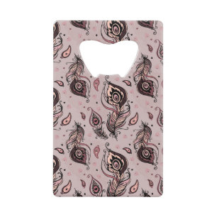 Peacockvederpatroon Creditkaart Flessenopener