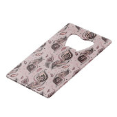 Peacockvederpatroon Creditkaart Flessenopener (Achterkant Gekanteld)