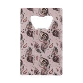 Peacockvederpatroon Creditkaart Flessenopener (Achterkant)