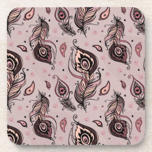 Peacockvederpatroon Drankjes Onderzetter