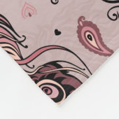 Peacockvederpatroon Fleece Deken (Hoek)