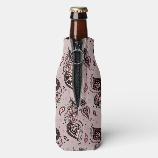 Peacockvederpatroon Flesjeskoeler (Fles Achterkant)