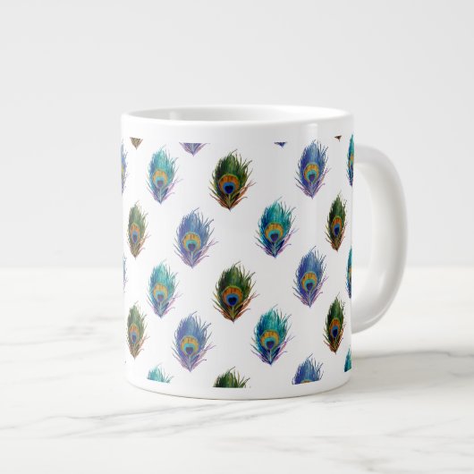 Peacockvederpatroon Grote Koffiekop (Voorkant rechts)
