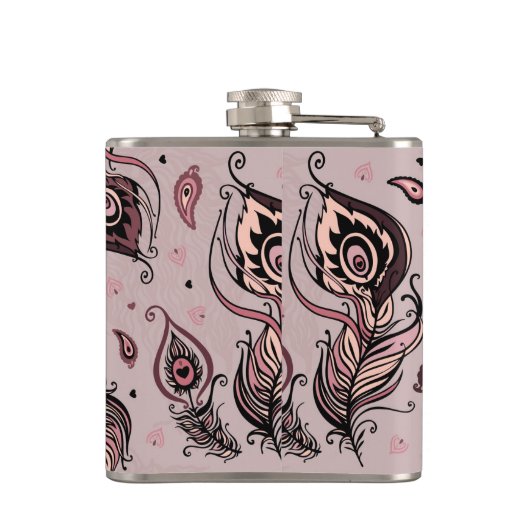 Peacockvederpatroon Heupfles (Achterkant)