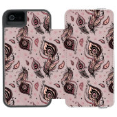 Peacockvederpatroon Incipio iPhone Portemonnee Hoesje (Agenda Open)