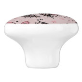 Peacockvederpatroon Keramische Knop (Zijkant)