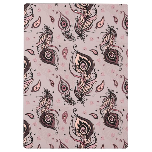 Peacockvederpatroon Klembord (Achterkant)