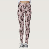 Peacockvederpatroon Leggings (Voorkant)