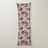 Peacockvederpatroon Lichaamskussen (Achterkant (Verticaal))