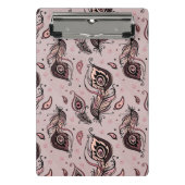 Peacockvederpatroon Mini Klembord (Voorkant)