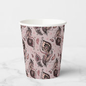 Peacockvederpatroon Papieren Bekers (Links)