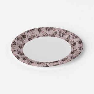 Peacockvederpatroon Papieren Bordje