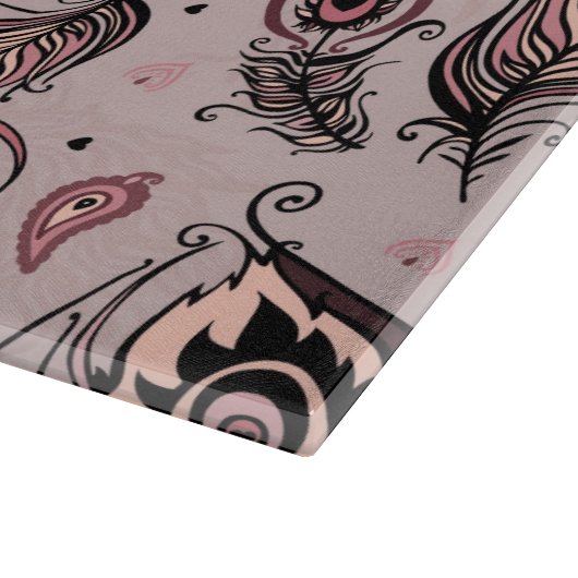 Peacockvederpatroon Snijplank (Hoek)