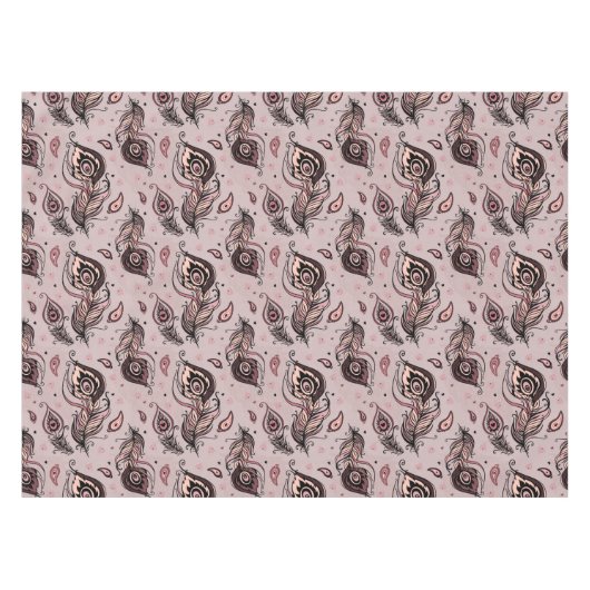 Peacockvederpatroon Tafelkleed (Voorkant (Horizontaal))