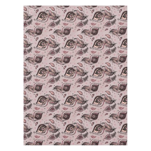 Peacockvederpatroon Tafelkleed (Voorkant)