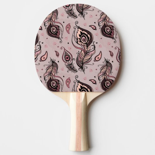 Peacockvederpatroon Tafeltennisbatje (Voorkant)