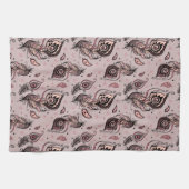 Peacockvederpatroon Theedoek (Horizontaal)