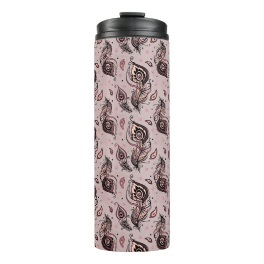Peacockvederpatroon Thermosbeker (Voorkant)