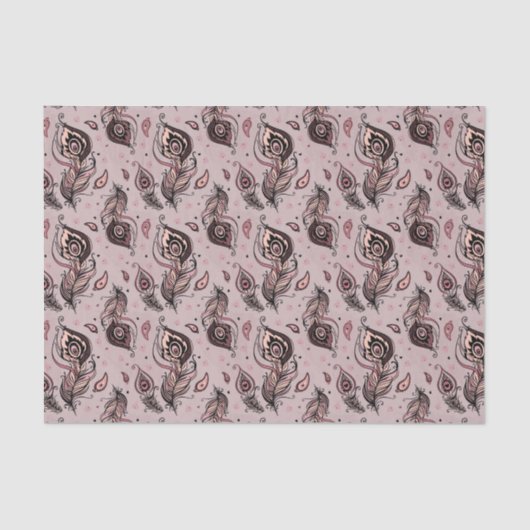 Peacockvederpatroon Tissuepapier (Voorkant)