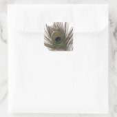 Peacockvedervierkant Vierkante Sticker (Tas)