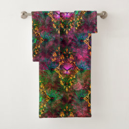 Peacockvedervlinder Victoriaans elegant paars Bad Handdoek