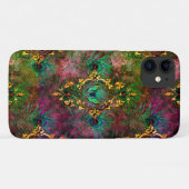 Peacockvedervlinder Victoriaans elegant paars Case-Mate iPhone Case (Achterkant (horizontaal))