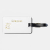 Peacockveer en kalligrafie bagagelabel (Achterkant horizontaal)