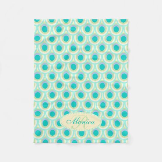 Peacockveer ovaal patroonaqua genaamd deken (Voorkant)