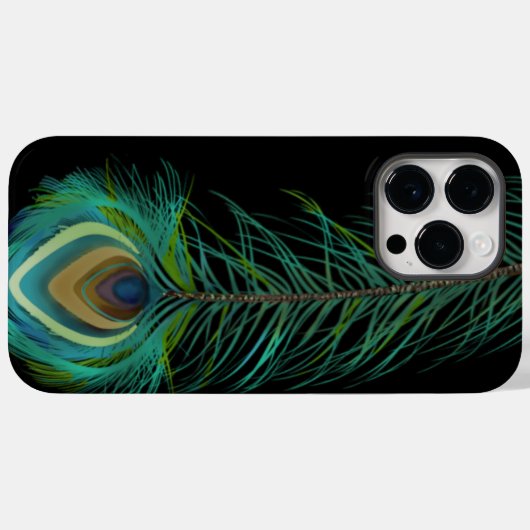 PeacockVeer u Achtergrondkleur kiest Case-Mate iPhone Case (Achterkant (horizontaal))