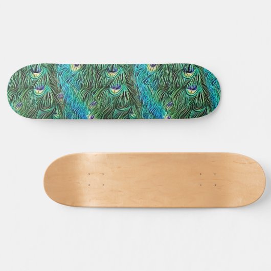 Peacockveren, abstract - koel persoonlijk skateboard (Horizontaal)