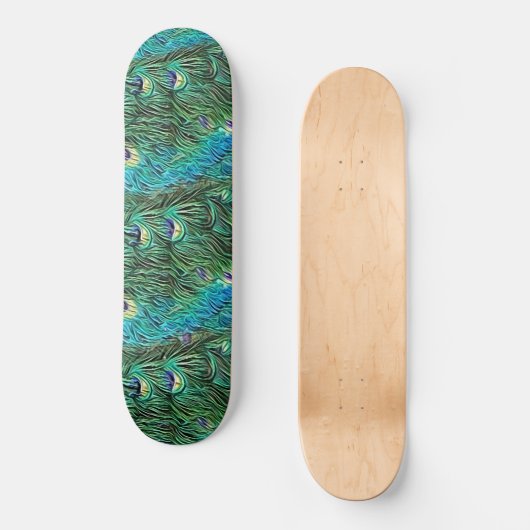 Peacockveren, abstract - koel persoonlijk skateboard (Voorkant)