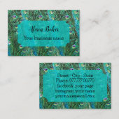 Peacockveren, abstract - modern visitekaartje (Voorkant / Achterkant)