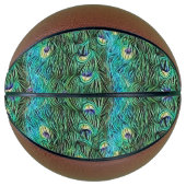 Peacockveren, abstract - patroon in acryl basketbal (Voorkant)