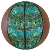 Peacockveren, abstract - patroon in acryl basketbal (Verticaal)